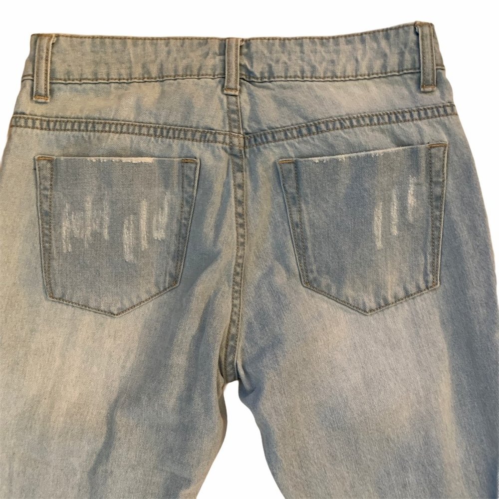 Distressed Light Wash Jeans Zipper Ankle Forever21 - Picture 6 of 6